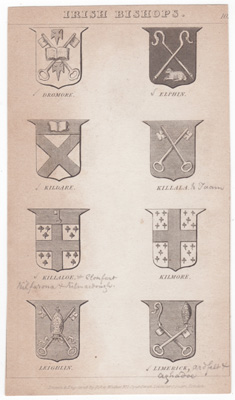 Irish Bishops
[heraldic crests]
(Dromore, Elphin, Kildare, Limerick, etc.) 